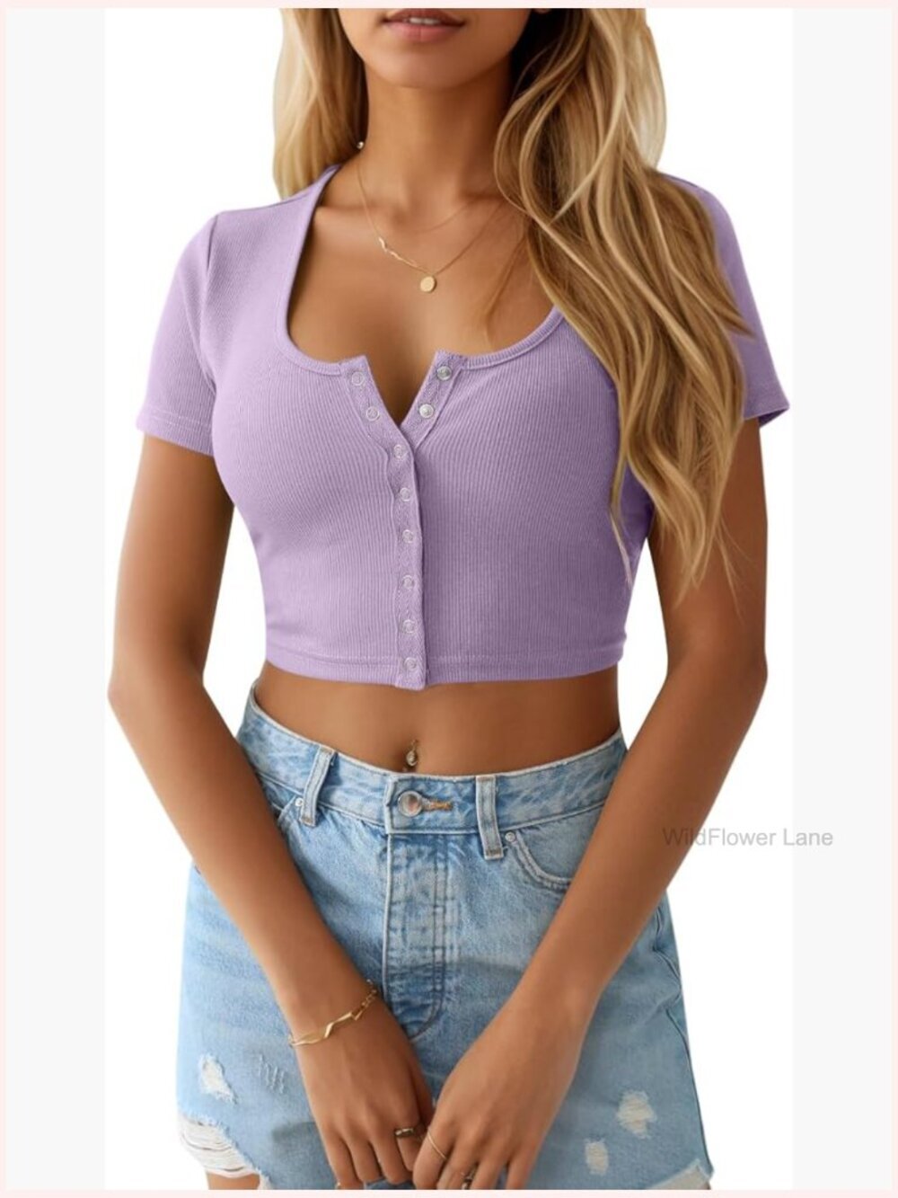Crop Top Short Sleeve Crew Neck Knit Tee Going Out Tops